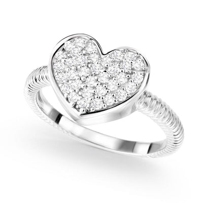 Heart micro pave ring - Miss Mimi