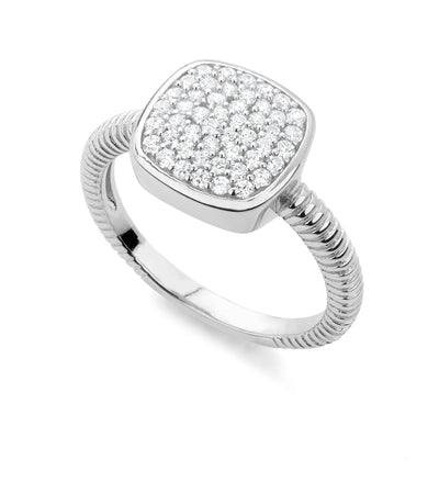 Square micro pave ring - Miss Mimi
