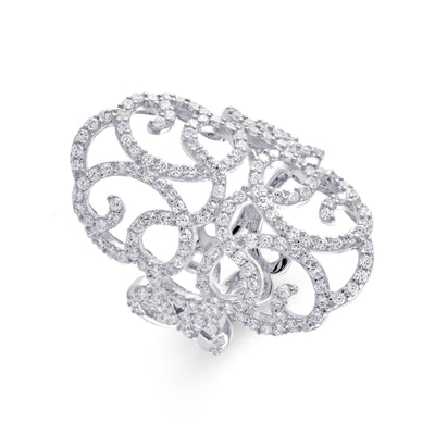 Statement ring with lace details - Miss Mimi