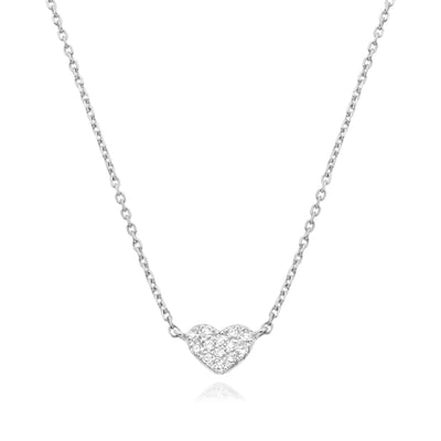 Small diamond heart necklace - Miss Mimi