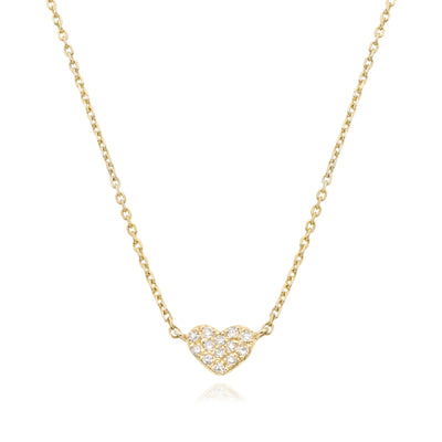 Small diamond heart necklace - Miss Mimi