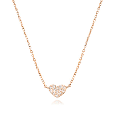 Small diamond heart necklace - Miss Mimi