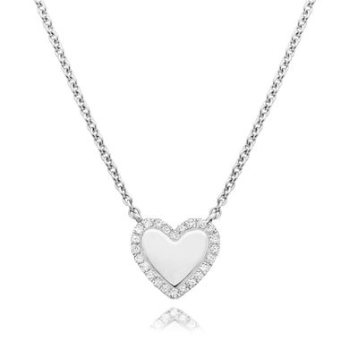 Diamond contour heart necklace - Miss Mimi