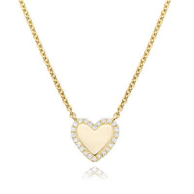 Diamond contour heart necklace - Miss Mimi