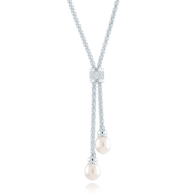 Pearls Lariat Necklace - Miss Mimi