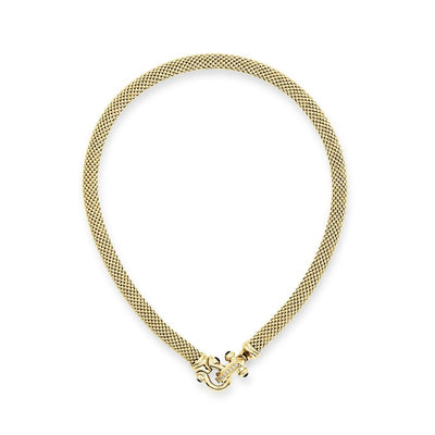 Mesh necklace with equestrian buckle - Miss Mimi