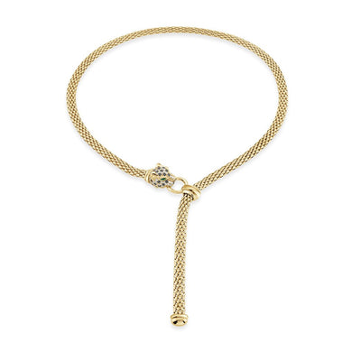 Panthere lariat mesh necklace - Miss Mimi