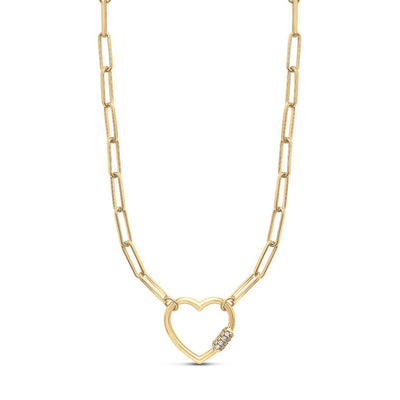Heart paper clip link necklace - Miss Mimi