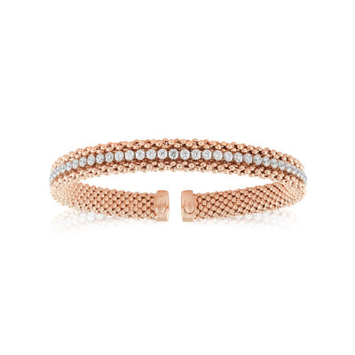 Mesh bangle with a cubic line - Miss Mimi