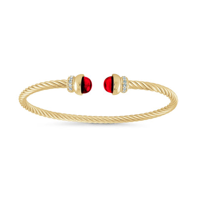 Red Twist cable bangle - Miss Mimi