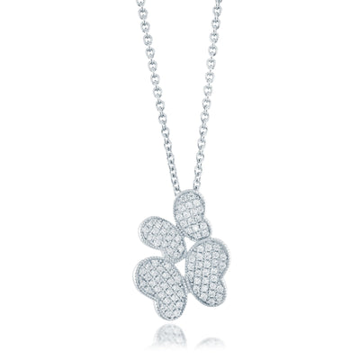Double butterfly pendant necklace - Miss Mimi