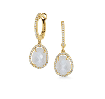 Asymmetric white topaz drop (D) - Miss Mimi