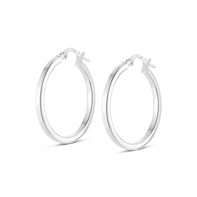 Medium square edge hoop earrings - Miss Mimi