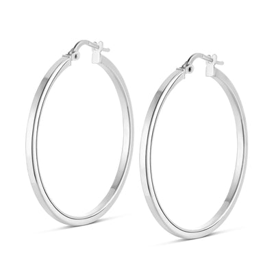 XL Square edge hoop earrings - Miss Mimi