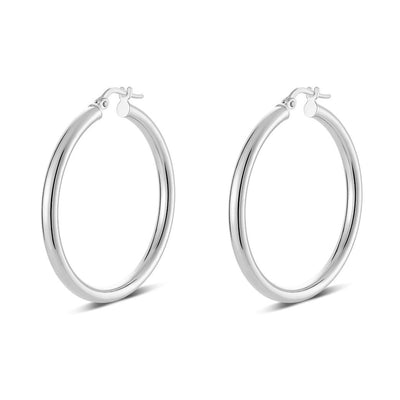Medium Round tube hoop earrings - Miss Mimi