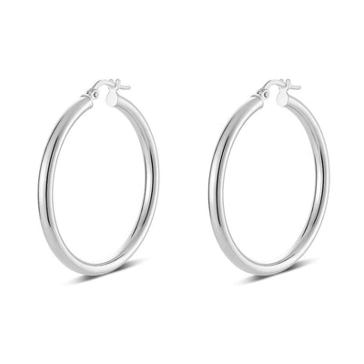 Medium Round tube hoop earrings - Miss Mimi