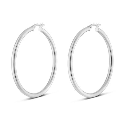 Large Round tube hoop earrings - Miss Mimi